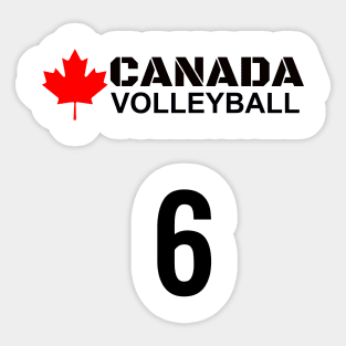 Canada Volleyball 6 Gift Idea Sticker